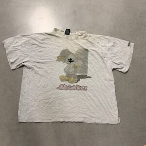 Vintage Diss Shadow Boy Graphic T-Shirt Grey XXXL Streetwear Boxy Fit